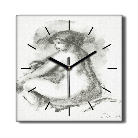 Cichy wiszący zegar na płótnie Kobiety szkic 30x30, Coloray Coloray