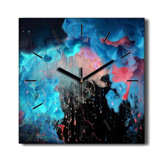 Cichy zegar na płótnie kuchenny Deszcz farby 30x30, Coloray Coloray