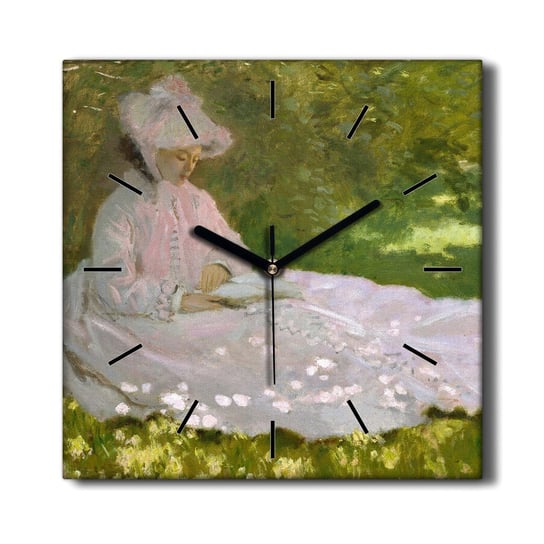 Cichy zegar na płótnie kuchenny Wiosna Monet 30x30, Coloray Coloray