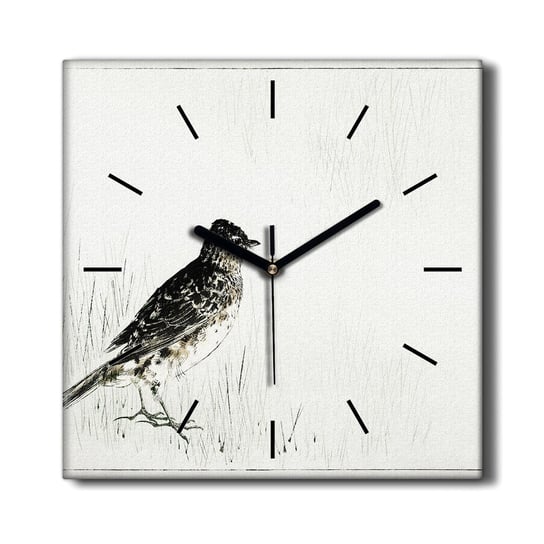 Cichy zegar na płótnie kuchenny Zwierzę ptak 30x30, Coloray Coloray