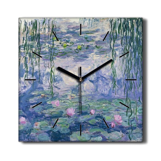 Cichy zegar na płótnie Woda lilie Monet 30x30 cm, Coloray Coloray