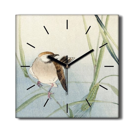 Cichy zegar na płótnie Zwierzę ptak wróbel 30x30, Coloray Coloray