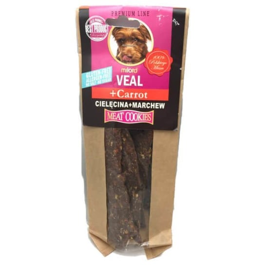 Cielęcina i marchew dla psa MILORD Meat Cookies, 100 g Milord