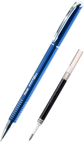 Cienkopis Kulkowy Pentel Energel Slim 0,5Mm Niebieska Obudowa  + Wkład Czarny Lr5 Komplet Pentel