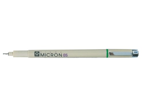 Cienkopis Pigma Micron, zielony, 0,45 BRUYNZEEL