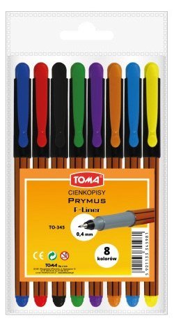 Cienkopisy TOMA Prymus 0, 4mm 8 kolorów Toma Toma