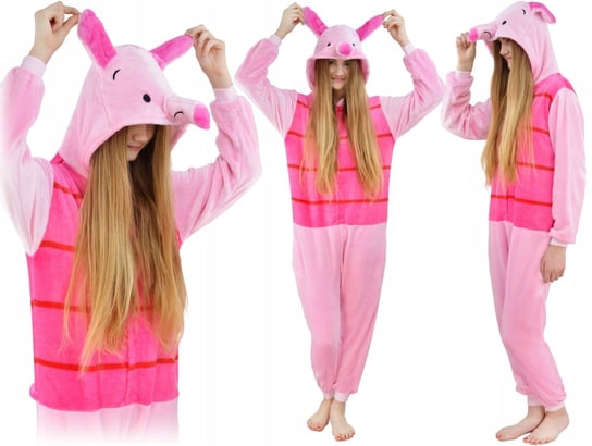 Ciepła piżama kigurumi przebranie kostium świnka s Inna marka