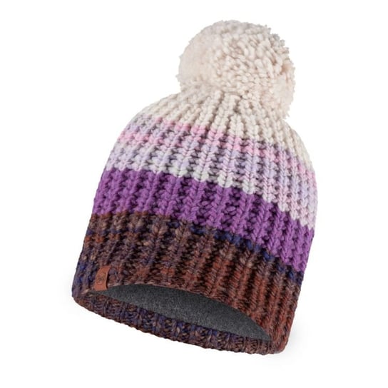 Ciepła, Zimowa Czapka Buff Knitted & Fleece Hat | Alina Purple Buff