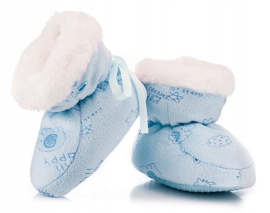 Ciepłe buciki niemowlęce dla chłopca 0-6 m – 10 cm ATTRACTIVE