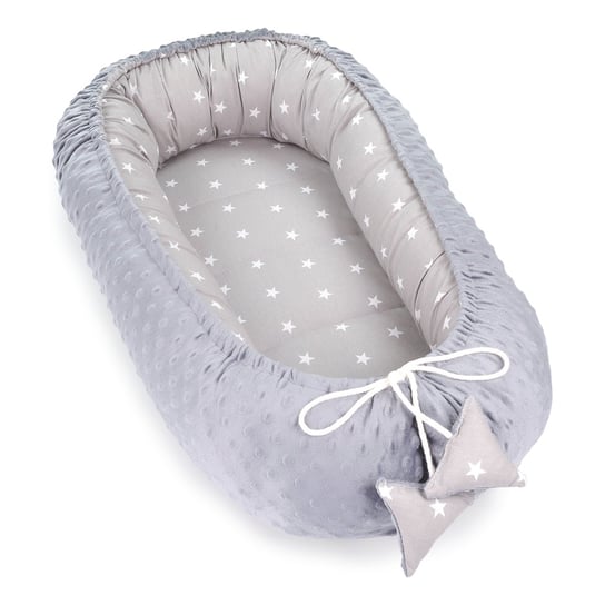 Ciepłe gniazdko niemowlęce 90x50 cm - przytulaśne gniazdko dla noworodka kokon zimowy/jesienny Gwiazdki Totsy Baby