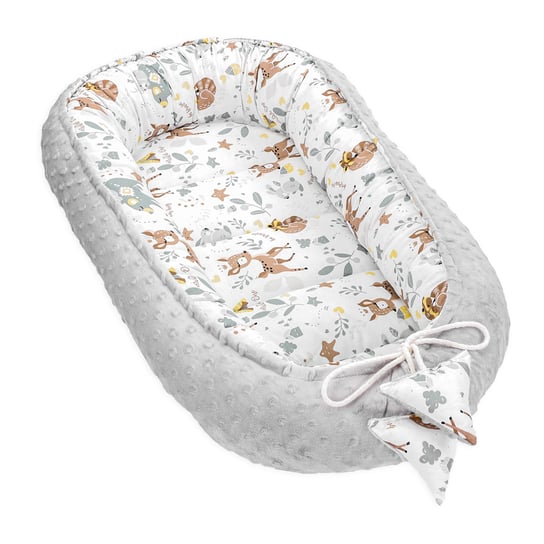 Ciepłe gniazdko niemowlęce 90x50 cm - przytulaśne gniazdko dla noworodka kokon zimowy/jesienny Jeleń Totsy Baby