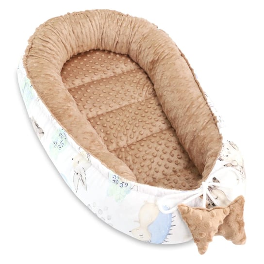 Ciepłe gniazdko niemowlęce 90x50 cm - przytulaśne gniazdko dla noworodka kokon zimowy/jesienny Jeżyk Totsy Baby