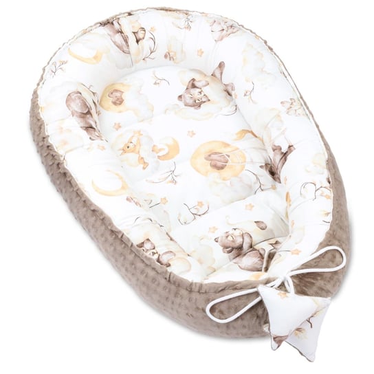 Ciepłe gniazdko niemowlęce 90x50 cm - przytulaśne gniazdko dla noworodka kokon zimowy/jesienny Niedźwiedź Totsy Baby