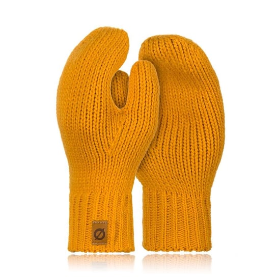Ciepłe rękawiczki damskie zimowe brodrene r02 miodowe Brodrene