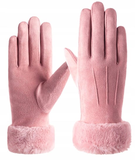 Ciepłe Rękawiczki Damskie zimowe dotykowe z misiem Edibazzar