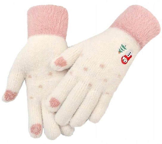 Ciepłe Rękawiczki Dotykowe do Telefonu haftowane Damskie ocieplane zimowe Edibazzar