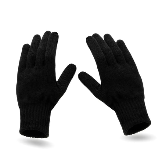 Ciepłe Rękawiczki Męskie Zimowe Uniwersalne Czarne - Rkw-Men-Gdtx NANDY