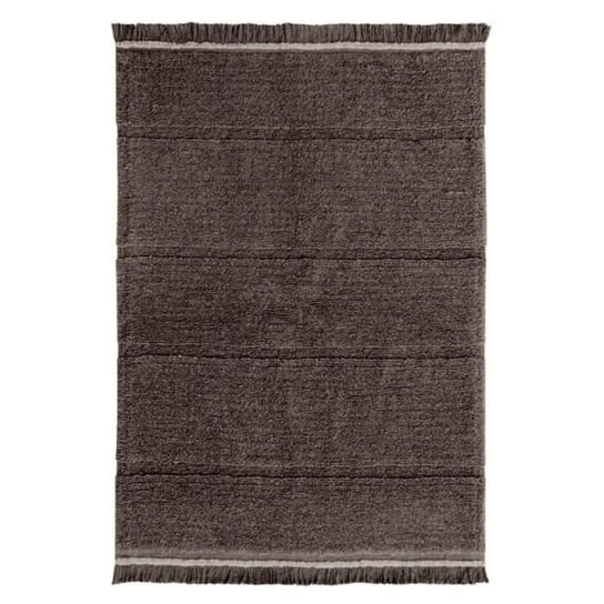 Ciepły brązowy dywan wełniany z frędzlami - 170 x 240 cm Lorena Canals