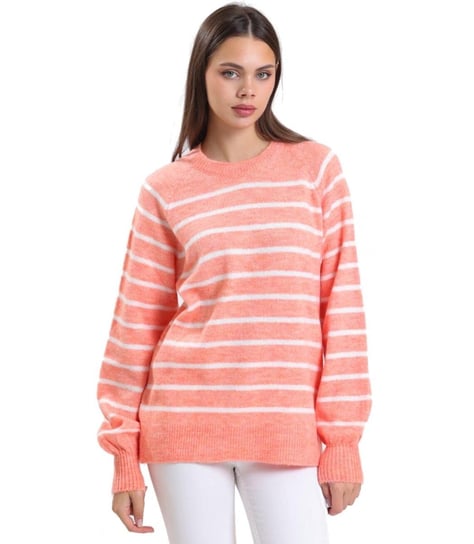 Ciepły damski sweter modny w paski ANNA Agrafka