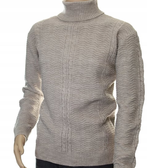 Ciepły klasyczny sweter męski golf z wełny wełniany miły niegryzący XL Inna marka