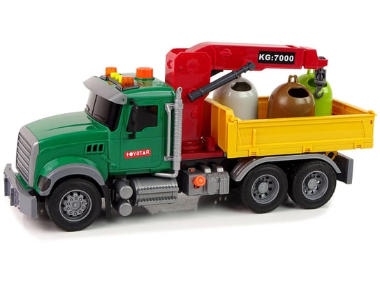 Ciężarówka Auto Dźwig Transpor Lean Toys