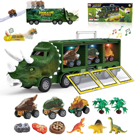 Ciężarówka Dinozaur Z Autami Auta Laweta LUXMA