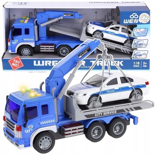 Ciężarówka leweta dźwig auto  policja SuperZabaweczki