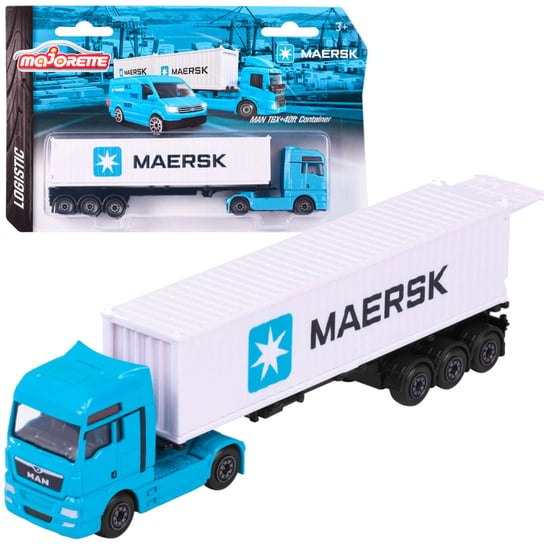 Ciężarówka Maersk z kontenerem 40ft pojazd z ruchomymi elementami Majorette