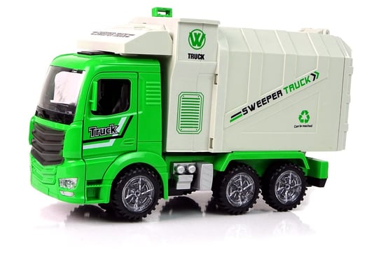 Ciężarówka Śmieciarka Zielona Lean Toys