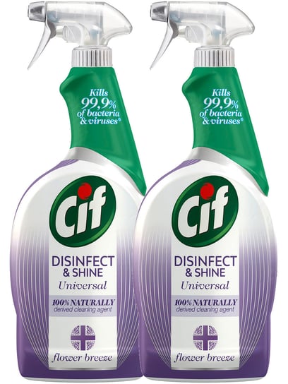 Cif Disinfect & Shine Flower Spray Antybakteryjny 2 X 750Ml CIF