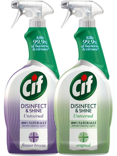 Cif Disinfect & Shine Mix Spray Antybakteryjny 2 X 750Ml CIF