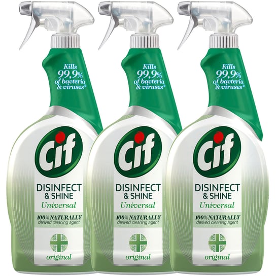 Cif Disinfect & Shine Original Spray Antybakteryjny 3 X 750Ml CIF