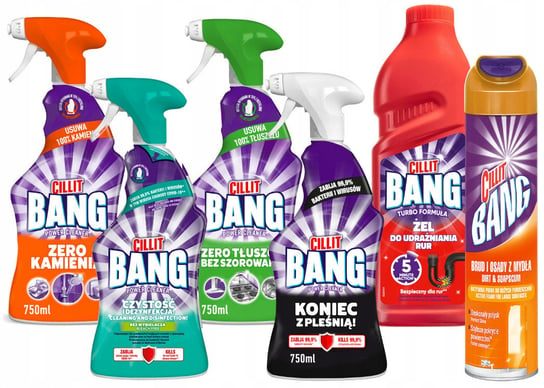 Cillit Bang Spray do kuchni łazienki zestaw 6 sztuk Reckitt Benckiser