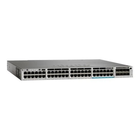 Cisco Catalyst 3850-12X48U-S C3 Switch Managed 48 x 10-100-1000 (UPOE) Komputer stacjonarny, UPOE do montażu w stojaku (630 W) Cisco