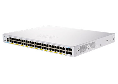 Cisco CBS350-48P-4X-EU łącza sieciowe Zarządzany L2/L3 Gigabit Ethernet (10/100/1000) Srebrny Cisco