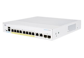 Cisco CBS350-8FP-2G-EU łącza sieciowe Zarządzalny L2/L3 Gigabit Ethernet (10/100/1000) Srebrny Cisco
