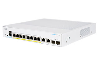 Cisco CBS350-8P-2G-EU łącza sieciowe Zarządzany L2/L3 Gigabit Ethernet (10/100/1000) Srebrny Cisco