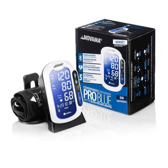 Ciśnieniomierz naramienny z bluetooth, wykrywający migotanie przedsionków AF NOVAMA Pro Blue Novama