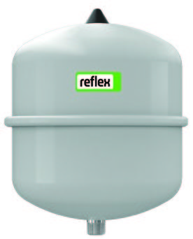 Ciśnieniowe naczynie przeponowe do układów grzewczych i chłodniczych typu N-12 REFLEX 4BAR/70 C, ciśnienie wstępne 1,5BAR,przyłącze R3/4", kolor Reflex