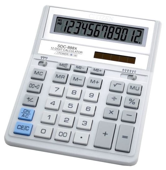 Citizen Kalkulator Biurowy Sdc-888xwh, 12-Cyfrowy, Biały Citizen
