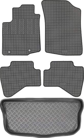 Citroen C1 II Hatchback od 2014r. Bagażnik MIX-PLAST 33057 + Dywaniki CIKCAR CIT00005 Max-Dywanik