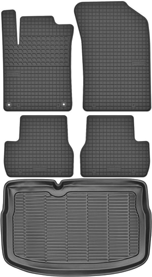Citroen C3 II Hatchback od 2010-2016r. Bagażnik MAX-DYWANIK 910307 + Dywaniki MOTOHOBBY 171001 Max-Dywanik