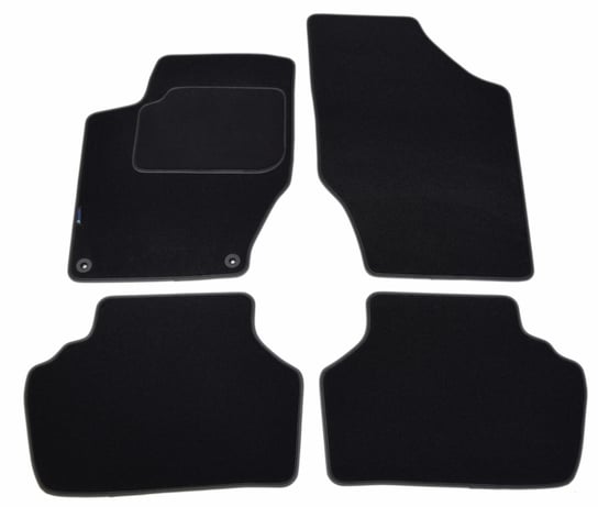 Citroen C4 2010-2018r. Czarne dywaniki welurowe w jakości Silver+S ALDOS