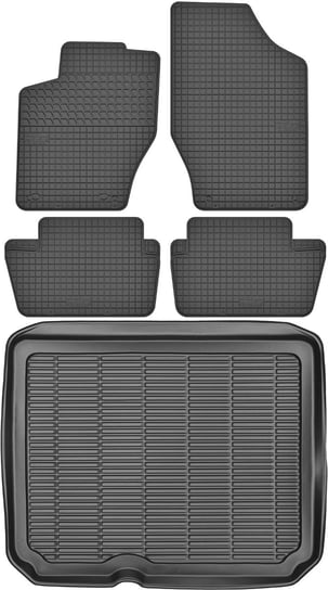 Citroen C4 Hatchback od 2010-2017r. Bagażnik MAX-DYWANIK 910309 + Dywaniki MOTOHOBBY 160101 Max-Dywanik