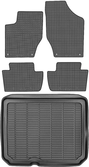 Citroen C4 Hatchback od 2010-2017r. Bagażnik MAX-DYWANIK 910309 + Dywaniki PETEX P90710 Max-Dywanik