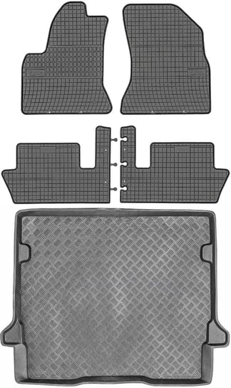 Citroen C4 Picasso I Minivan od 2006-2013r. Bagażnik MIX-PLAST 13017 + Dywaniki FROGUM 0636 Max-Dywanik