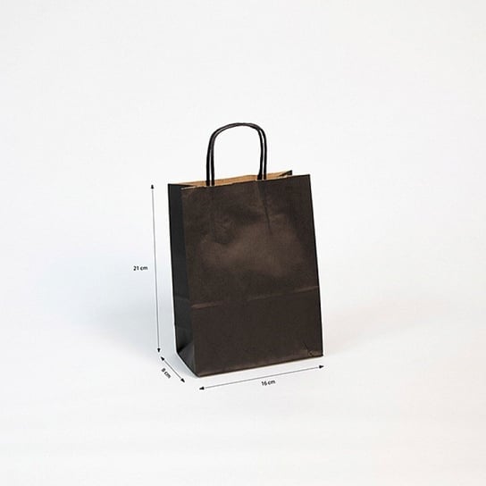 Clairefontaine, Torebka prezentowa papierowa, 16x21x8cm, 110g/m2, kraft, czarna Clairefontaine