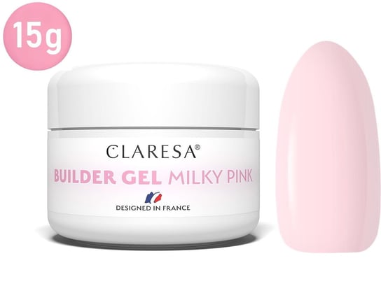 Claresa Builder Gel Milky Pink 15g samopoziomujący żel do paznokci Claresa