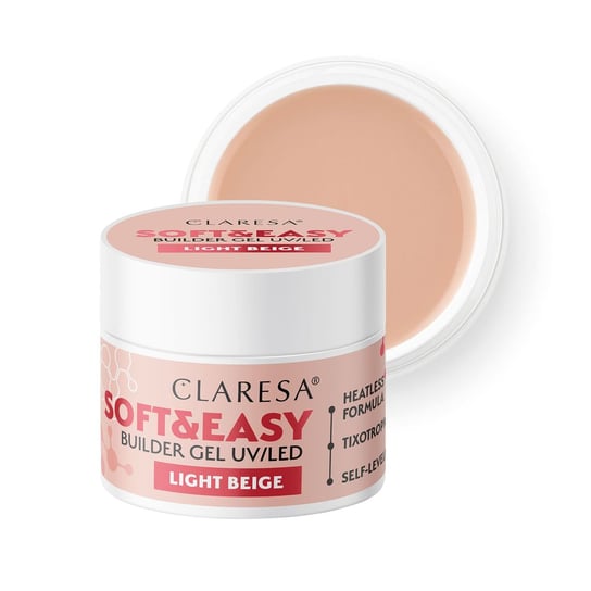 Claresa, Soft&Easy Builder Light Beige, Żel Budujący Do Paznokci, 45g Claresa