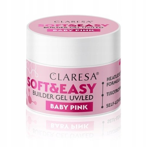Claresa Soft&Easy. Żel budujący, Baby Pink, 12g Claresa